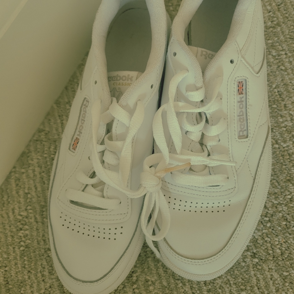 Reebok Club C 85 Sneakers. New, worn only once to the parking lot.